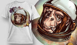 Cosmic Chimp Short-Sleeve Unisex White T-Shirt