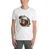 Cosmic Chimp Short-Sleeve Unisex White T-Shirt