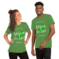 Vegan for Life Short-Sleeve Unisex Green Leaf T-Shirt